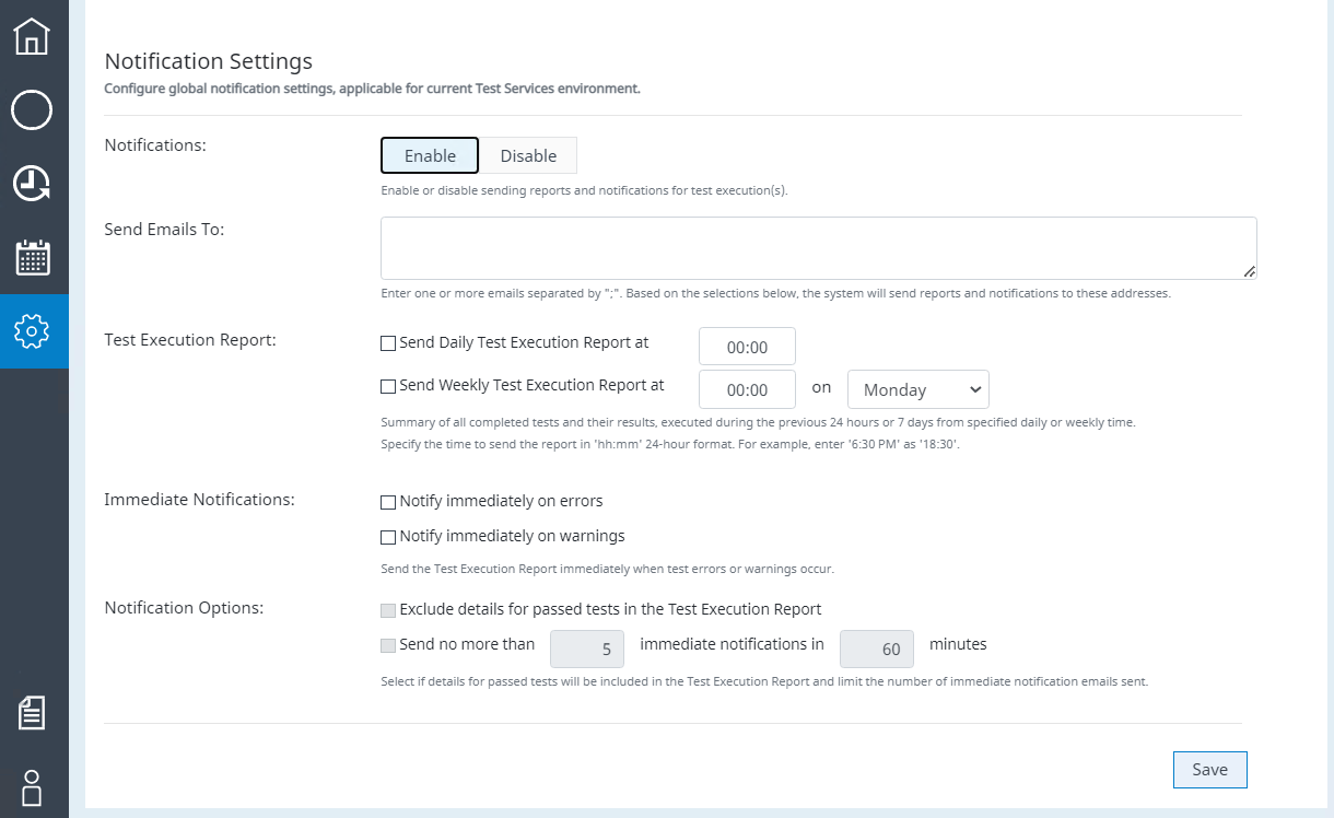 Figure 9. Notification Settings